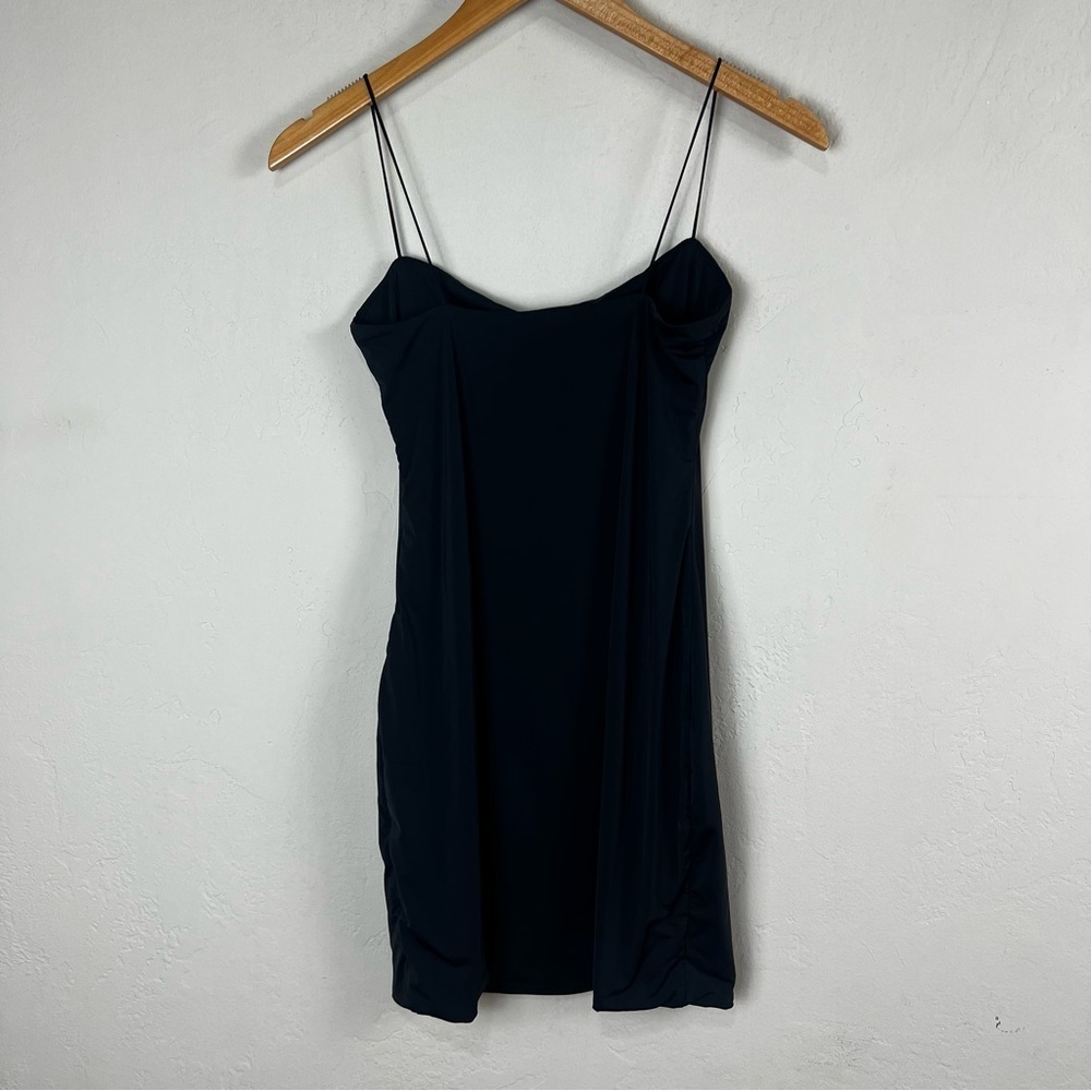 Aritizia Ten by Babaton Black‎ Stretch Bodycon Spaghetti Strap Mini Dress Small - Picture 4 of 13